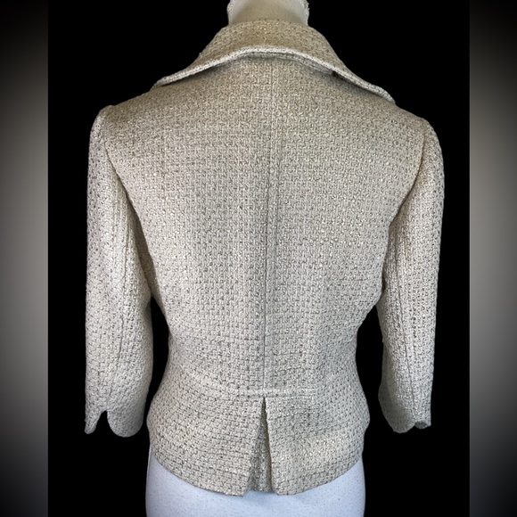 Wool Blend Tweed Cropped Jacket. B31 - Picture 15 of 16